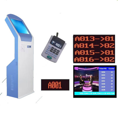 نظام آلة انتظار المستشفى مع موزع تذاكر بشاشة تعمل باللمس بالأشعة تحت الحمراء