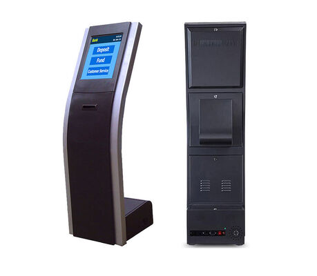 كشك تذاكر الطابور بشاشة تعمل باللمس وطابعة حرارية مدمجة لحلول الانتظار الآلية في بيئات الأعمال المختلفة