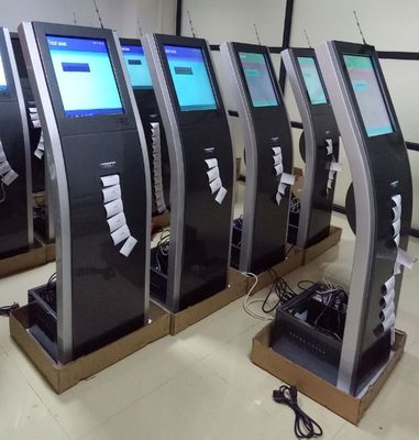 17 بوصة QMS Ticket Dispenser Queue System Token Number Kiosk مع طابعة حرارية