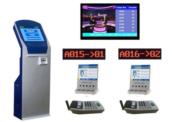 نظام إدارة قائمة الانتظار القائم على نظام إدارة قائمة الانتظار للبنك / الحكومة بشاشة LCD